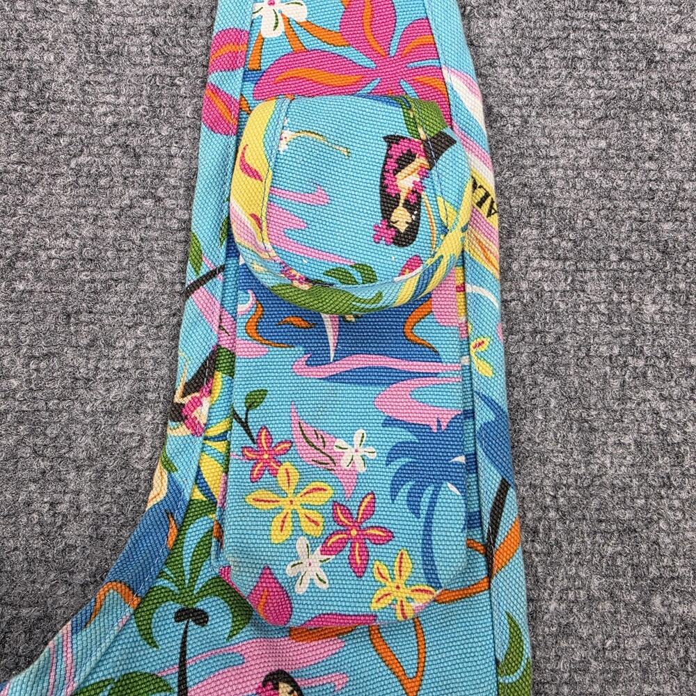Island Aloha Wear Sling Bag Womens Medium Blue Hawaiian Crossbody Made USA - Picture 7 of 16